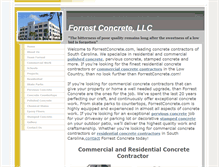 Tablet Screenshot of forrestconcrete.com